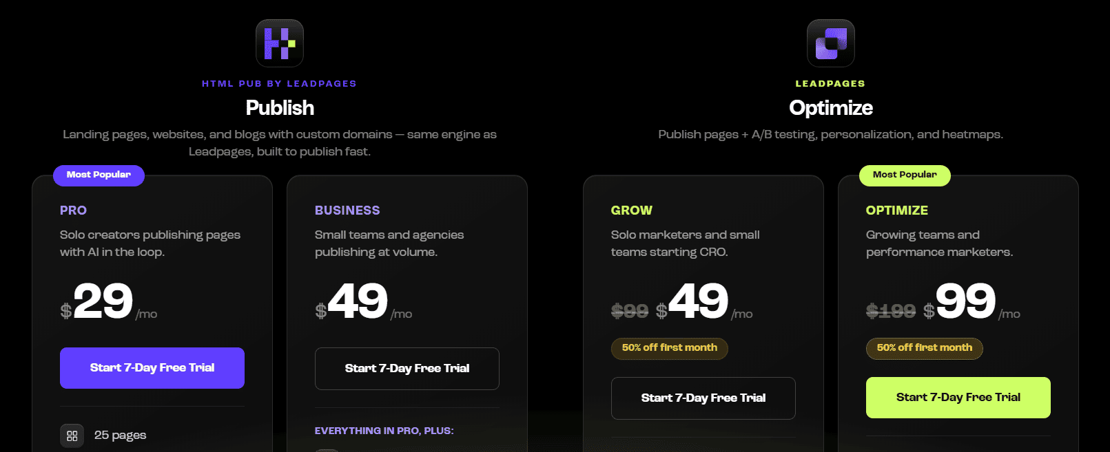 LeadPages Black Friday Pricing