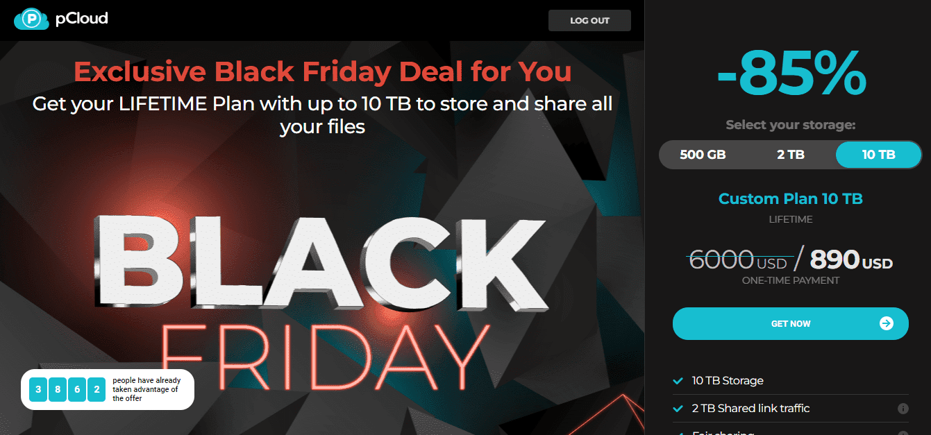 pCloud Black Friday / pCloud Cyber Monday Sale
